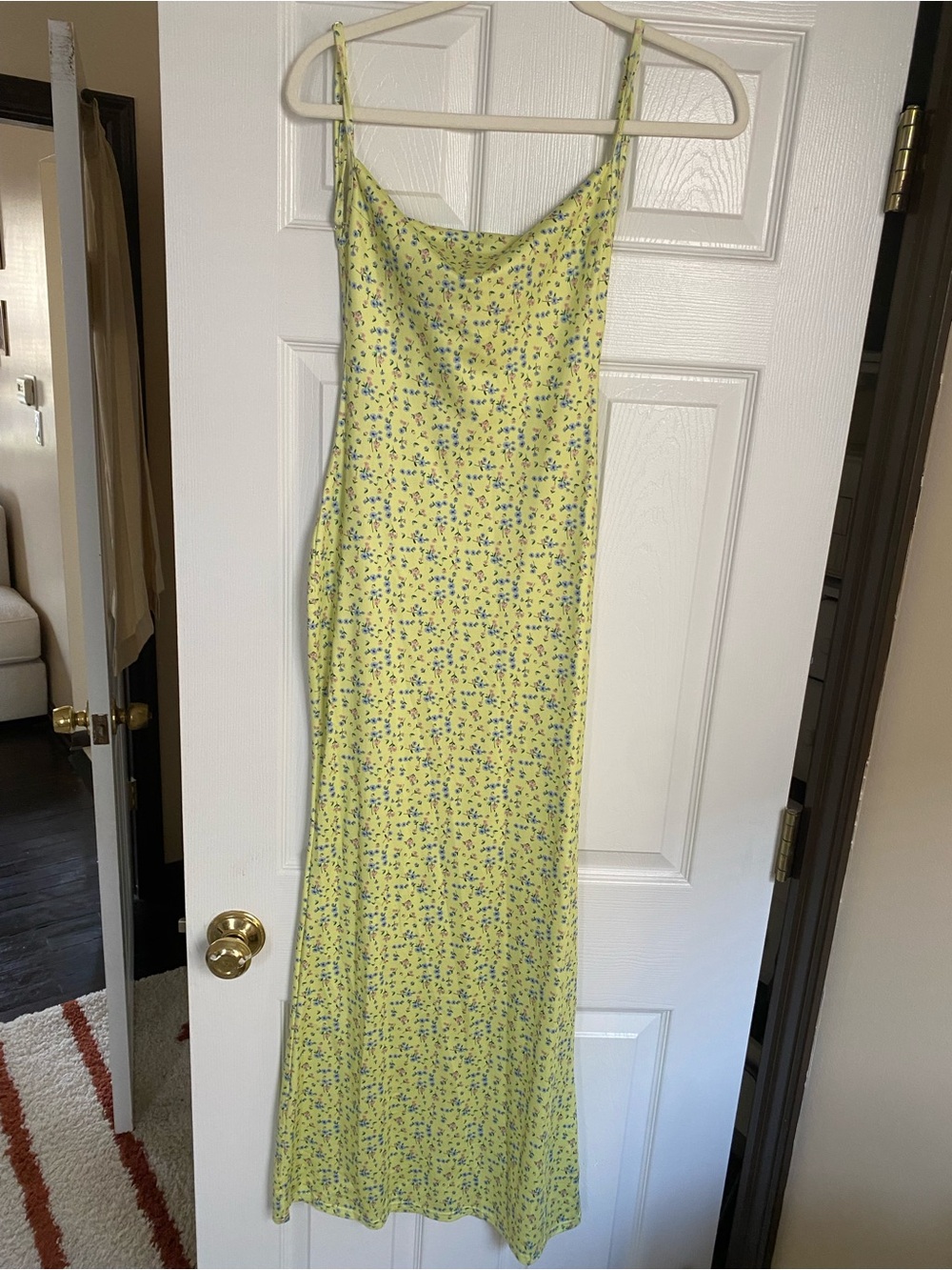 Amazon Yellow Floral Slip Maxi Dress